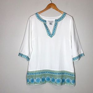 Soft Surroundings Embroidered Tunic XS
